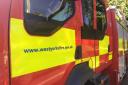 Fire crews fought a blaze in a small building at a factory in Morley.