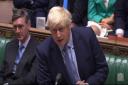 Boris Johnson in the Commons after parliament resumed on Wednesday, September 25