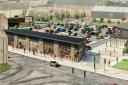 An artist's impression of the planned retail park