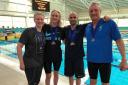 CHRIS Brown (far right) recently  swam at the Yorkshire Swimming Association’s annual Championships held at John Charles Centre for Sport, Leeds