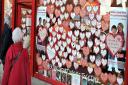 Valentine's Day messages at the British Heart Foundation shop in Ilkley, 200909