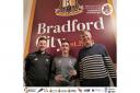 Jamie Walker (centre) is presented with the PFA Community Champion award by Foundation CEO Ian Ormondroyd (right) and PFA Community Liaison Executive Ben Parker (left). Photo: Bradford City