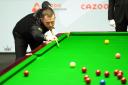 Mark Allen in action yesterday during his 10-6 first-round win over Robbie Williams at the Crucible.