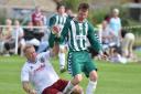 Nicky Trowers in action for Steeton (right)