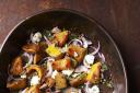 BUTTERNUT Squash with Red Onion, Feta & Coriander featured in Spice: Layers Of Flavour by Dhruv Baker, published by Weidenfeld & Nicolson.