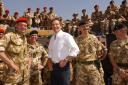 Tony Blair meeting troops in the port of Umm Qasr, Iraq. Picture: Stefan Rousseau/PA Wire