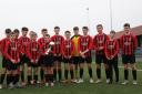 Bingley Juniors under-14s with their trophy