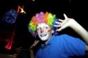 T&A competition winner Nathan Taylor gets dressed up as a clown for the circus
