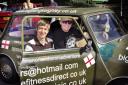 Max Osborne and Mal Ellison with the Mini that was stolen in Belgium