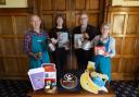Fairtrade campaigners at Bradford Cathedral. From left Mike de Villiers, Karen Palframan, Councillor Adrian Farley, Elaine de Villiers