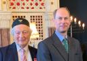 Rudi Leavor with Prince Edward during the Royal visit to Bradford Synagogue last year