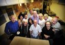 Cannon and Ball backstage at St George's Hall with other acts in Best of British Variety Show