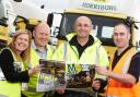 From left, Words&Pictures’ Jo St Quinton and Rob Dickens with Morrisons’ logistics director Neal Austin and Andrew Crowe, internal communications manager.