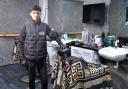 Owner of the Damaz Trimz in the city centre Umar Hayat