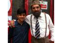 Ubayd Rehman with actor Adil Ray, who plays Mr Khan in the sitcom