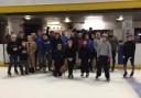The 20 members who attended Bradford Ice Speed Skating Club's relaunch at Bradford Ice Rink
