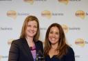 Anna Chapman, managing director of CCP, left, with Dragon's Den star Sarah Willingham at the Nectar Business Small Business Awards