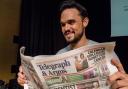 Bradford-born star Gareth Gates reads his favourite newspaper