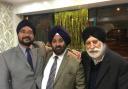 Left named: Treasurer Dalbir Singh Kundi Middle: Nirmal Singh Sekhon MBE FRSA Right: Hardev Singh Sidhu General Secretary.