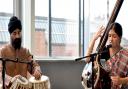 Tabla player Gurdain Rayatt and vocalist Shahana Sokhi performing a Midday Mantra