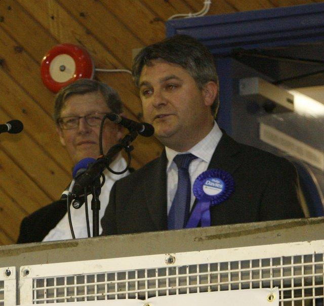 Philip Davies gives his victory speech after increasing his majority in Shipley from 422 to just short of 10,000.