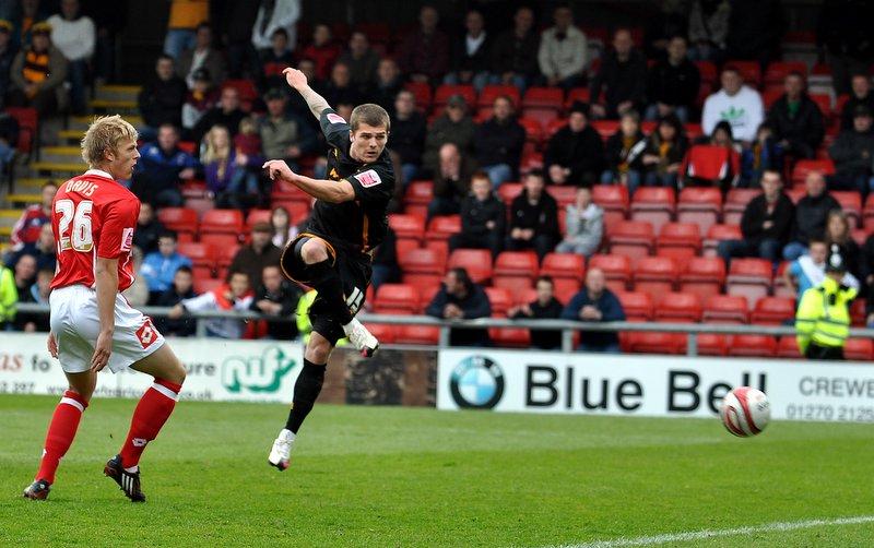 Action from Bradford City's game at Crewe.