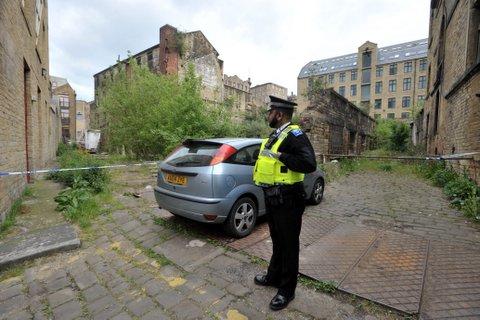 The site of a police search around the bottom end of Thornton Road & Soho Street is still closed off on Wednesday, May 26.