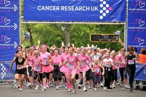 The start of the Race for Life in Lister Park.
