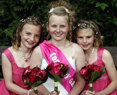 Crowds flocked to Cononley Gala at the weekend, to see
Cononley Gala queen Olivia Dean, 11, centre, with attendants Ellie Leeming, eight, left, and Charlotte Dalton, nine.