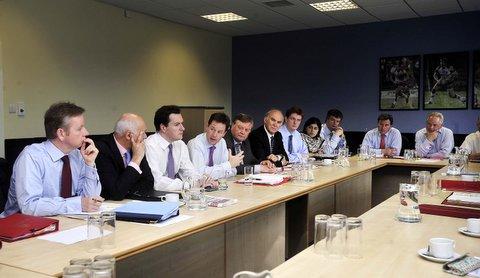 The Cabinet meeting at the Grattan Stadium.