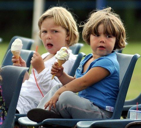 Ice creams were the order of the day for these two youngsters at Holme Wood Gala.