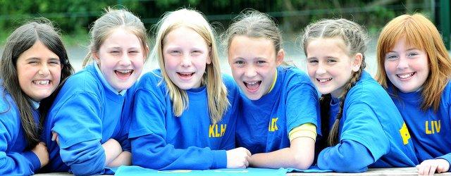 A group of schoolgirls are making their mark on the fashion world after setting up their own company making T-shirts for PE. 
The girls, aged 10 and 11, from Rawdon St Peter’s Primary School, have sold more than 120 customised T-shirts.
