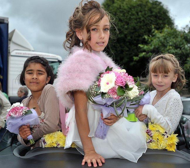 Cullingworth Gala Queen Alisha Horsfield, ten, pictured with attendants Sami Mahmood and Holly Morden, was crowned by last year’s queen before leading a procession with the Imperial Crusaders Marching Band from Station Road.