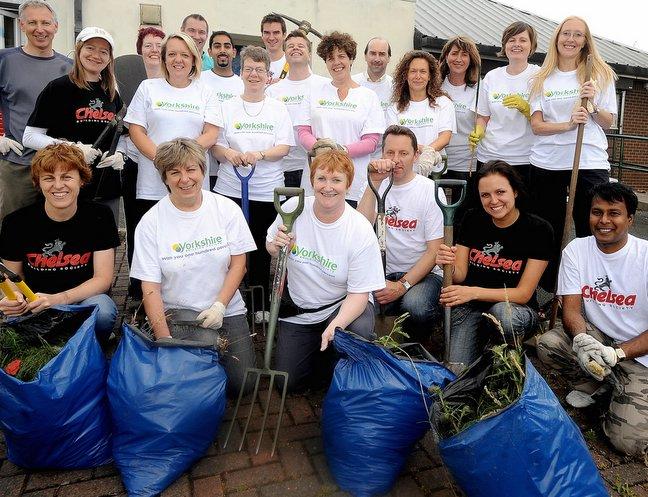 Bierley Community Centre has been spruced up with a fresh lick of paint and outside areas tidied by volunteers from the legal department at Bradford-based Yorkshire Building Society and colleagues from the Chelsea Building Society.