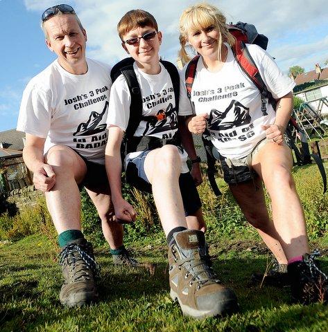 A Bradford teenager has raised £500 for a support group for young people with autism by completing the three Yorkshire peaks challenge. 
Joshua Harley-Sellers, 15, of Buttershaw, completed the 24.5-mile route in under 11 hours.