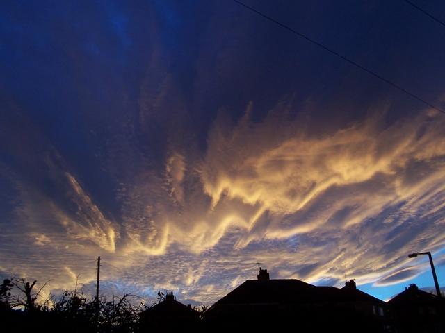 A sunset over Shipley, taken by Captain Denis Turner, Lindisfarne Road, Shipley