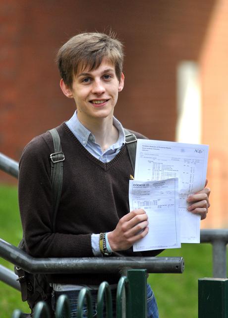 Ben Clifford, who picked up his A-level results at Thornton Grammar