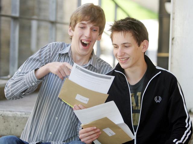Elliot Gray-Clough, who picked up 3A*s in his A-levels, and Elliott Smith, who got 4A*s, at Ermysted's Grammar School, Skipton