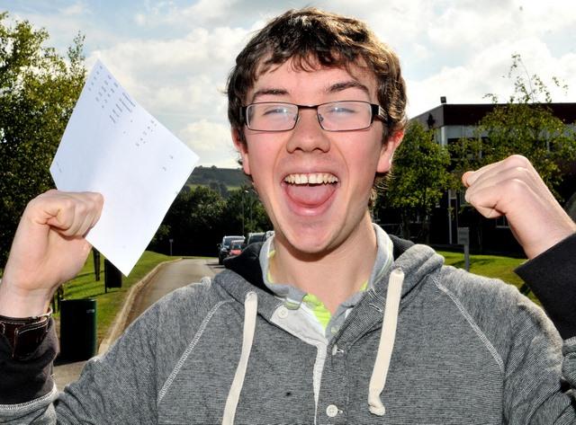 St Mary's Catholic School student Robert Ward, who will be off to read law at Oxford after gaining 5A*s and 1A grade in his A-levels