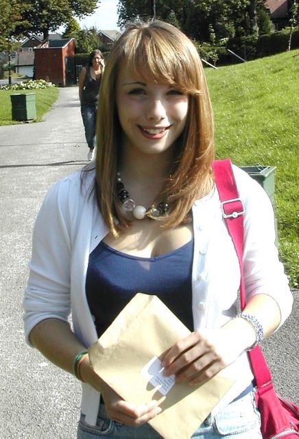 Horsforth School A-level student Beth Strachan is pleased with her grades