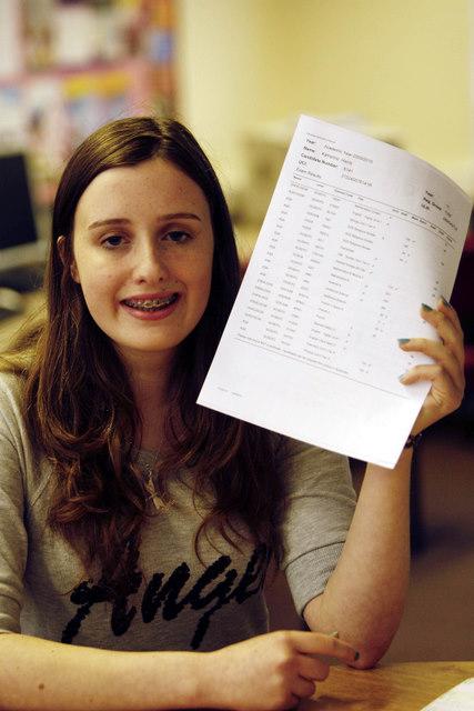 Oakbank School student Katherine Harris, 16, is pleased with her results