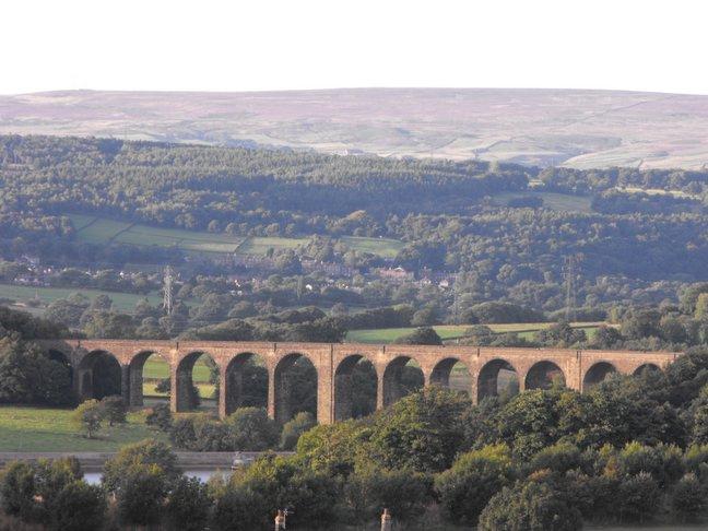The Cullingworth viaduct, from Denholme, taken by Anthony Henderson, of Greenfield Avenue, Shipley.