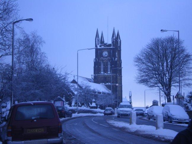 Queensbury High Street, taken by Mrs Felicity Kennedy, of Foxhill Drive, Queensbury.