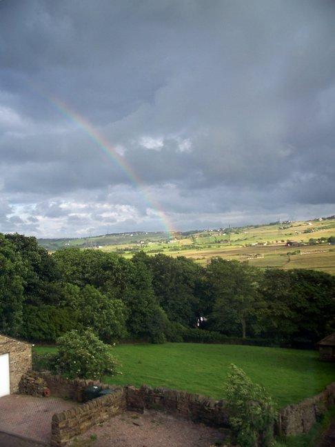 A rainbow over Thornton, taken by Natalie Thornton, of Close Head, Thornton, Bradford.