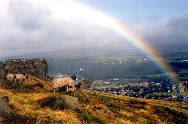 A rainbow over Ilkley Moor, taken by Terry Hanson, of Roydwood Terrace, Cullingworth.
