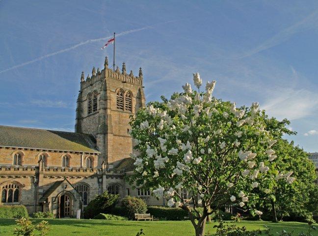 Lilac in blossom at Bradford Cathedral, taken by Ruth Carr, of Hampton Place, Idle.