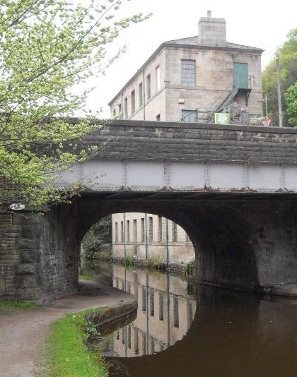 The canal towpath at Hebden Bridge, taken by Beryl Robinson, of West End, Queensbury, Bradford.