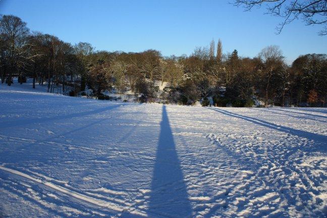 Lister Park in the snow, taken by Albert Freeman, of Wilmer Road, Bradford.