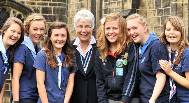 Chief Guide Liz Burnley joined girls in Ilkley and from across Wharfedale for a picnic and presented coveted Baden Powell Awards to mark the centenary of Guiding. 