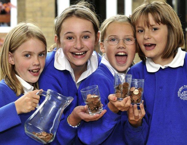 Pupils at Addingham Primary School did not bottle out when it came to helping a water appeal. 
The children collected £250 in coins as part of Oxfam’s Bottle for Change campaign, which aims to reduce the spread of water-borne infection. 